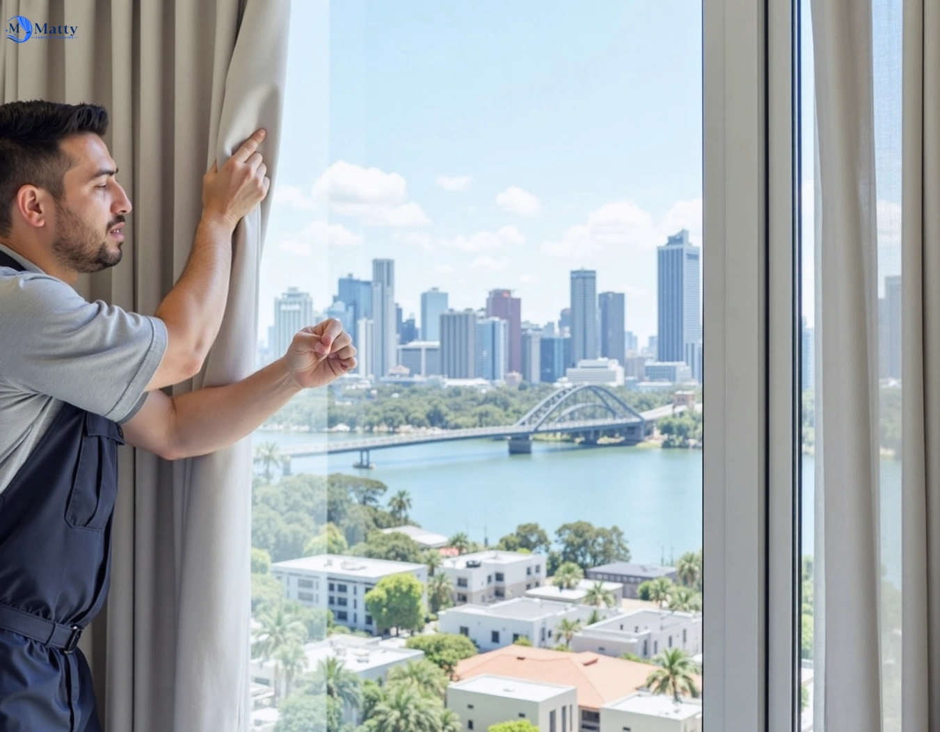 Professional curtain steam cleaning service stanwell-tops-nsw QLD by Matty Curtain Cleaning